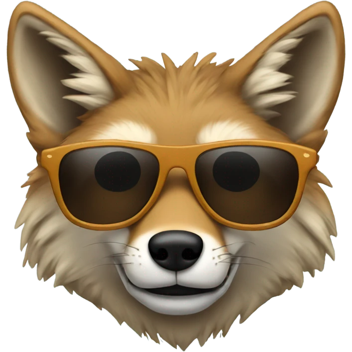 Coyote wearing sunglasses emoji