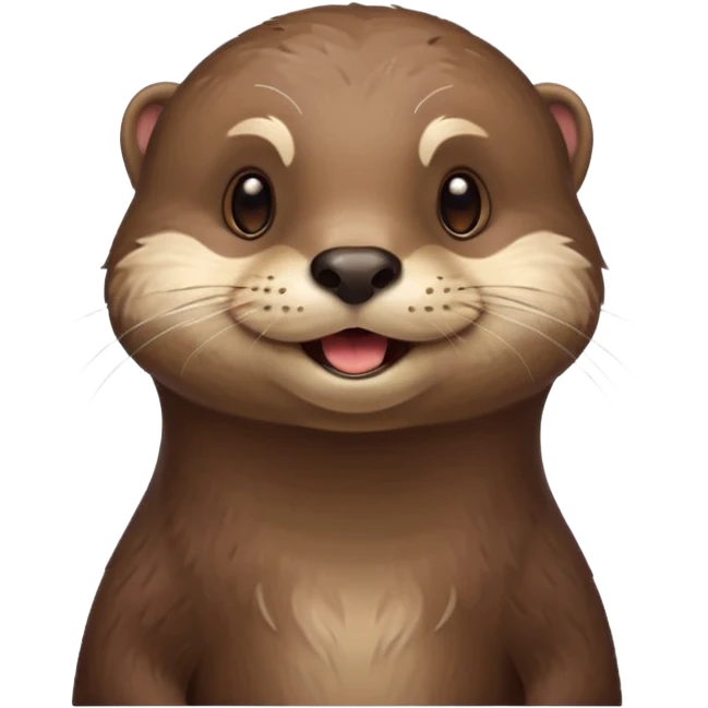 a flirty male otter winking emoji