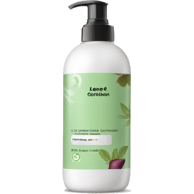leave-in conditioner bottle with label emoji