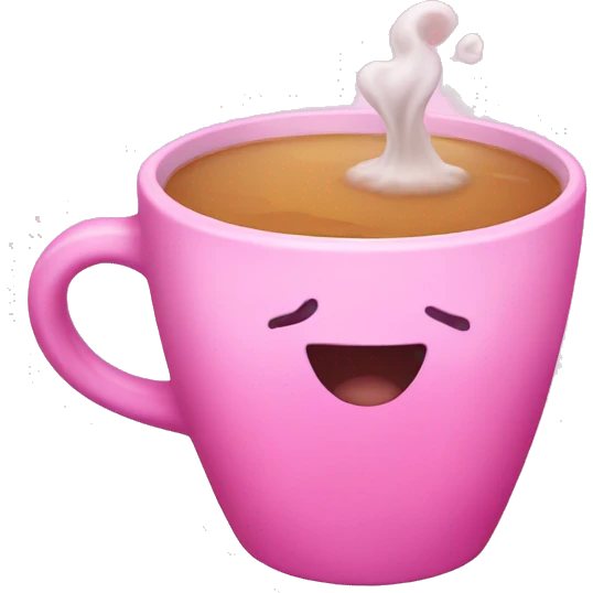 cup of pink sea emoji