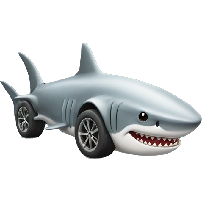 shark racing a car emoji