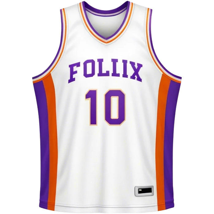 Cinematic Realistic image of a basketball jersey rendered in bold team colors with finely textured fabric and realistic creases, set against an energetic court backdrop with bright, dynamic lighting emoji