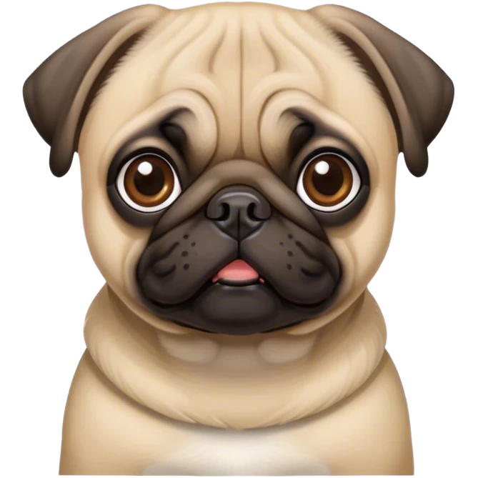 A cute female pug emoji