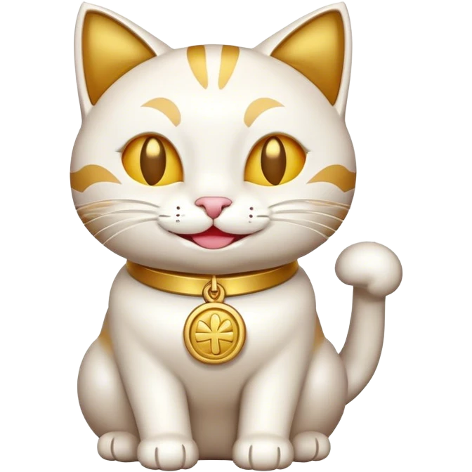 A lucky token cat  emoji