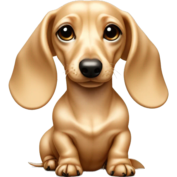 Coquette cream dachshund With coquettish bows emoji