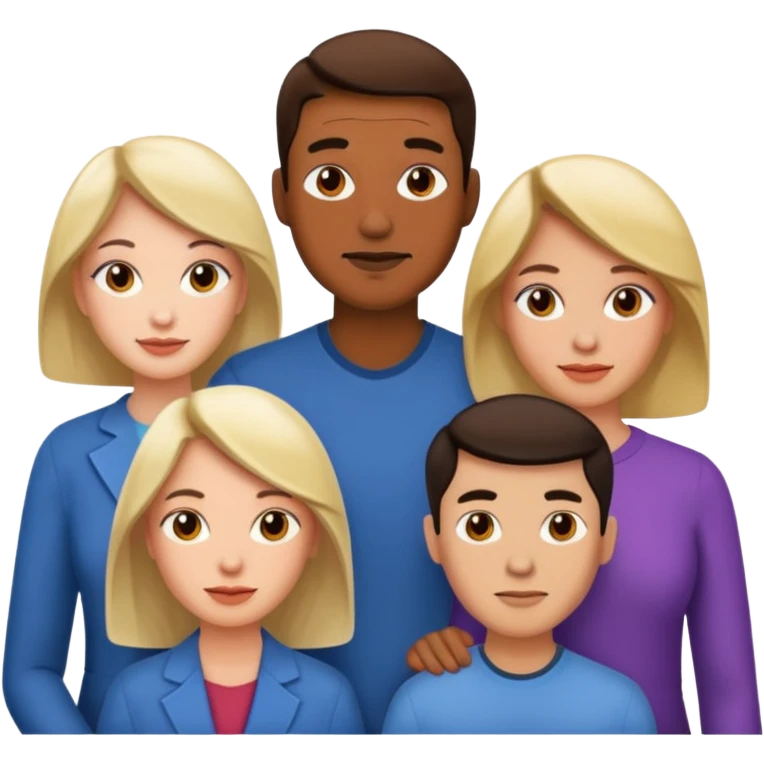 Four adult person. Two man two woman emoji