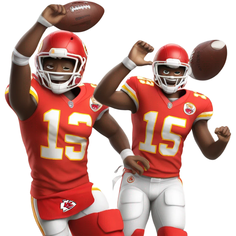 Chief scoring touchdown emoji