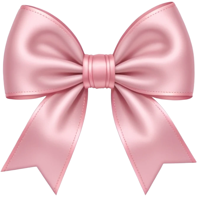A light pink bow with accessory is flowers emoji