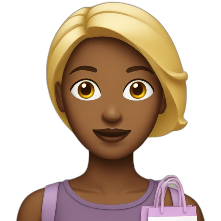 woman in shopping emoji