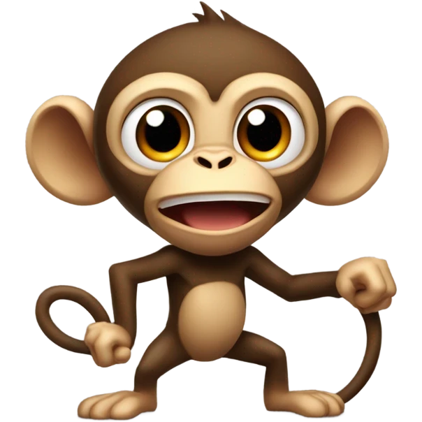 Monkey fighting ant emoji