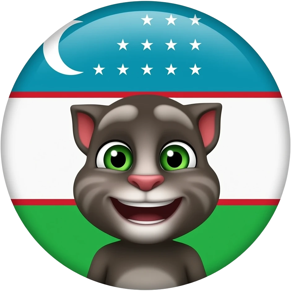 WC toilet Talking Tom and friends ўзбекистон герби emoji
