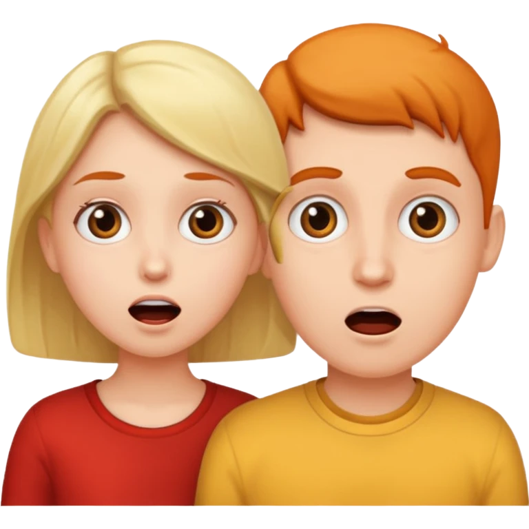 dos personas con cara de soprendido 
 emoji