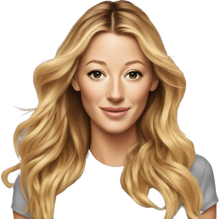blake lively wearing tee emoji