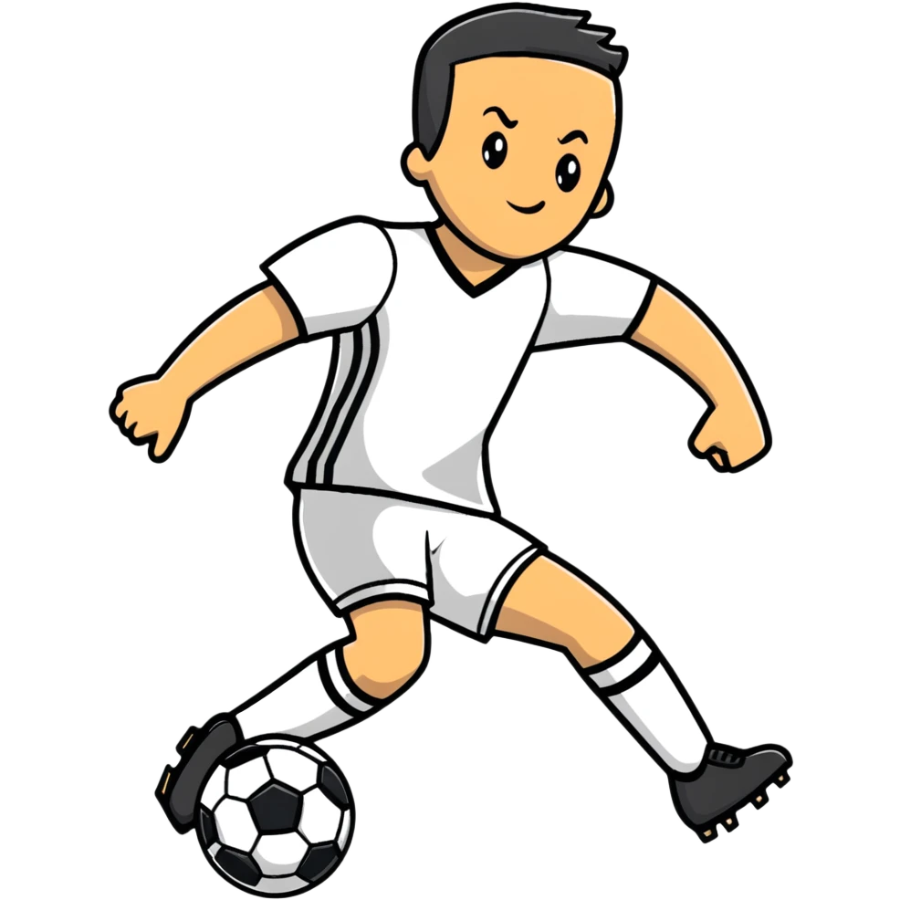 soccer player kicking ball emoji