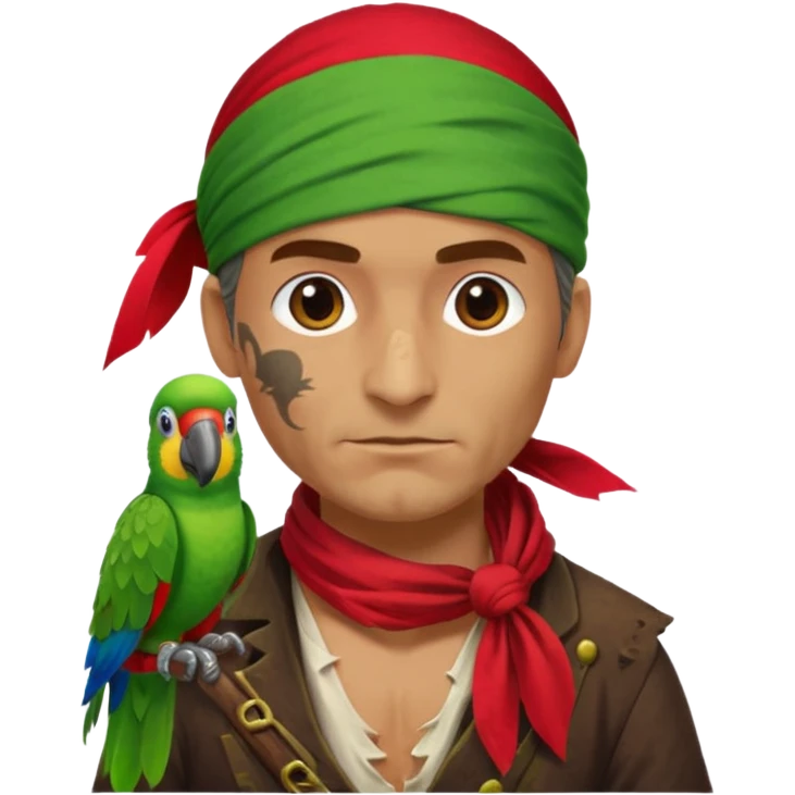 pirate and parrot emoji