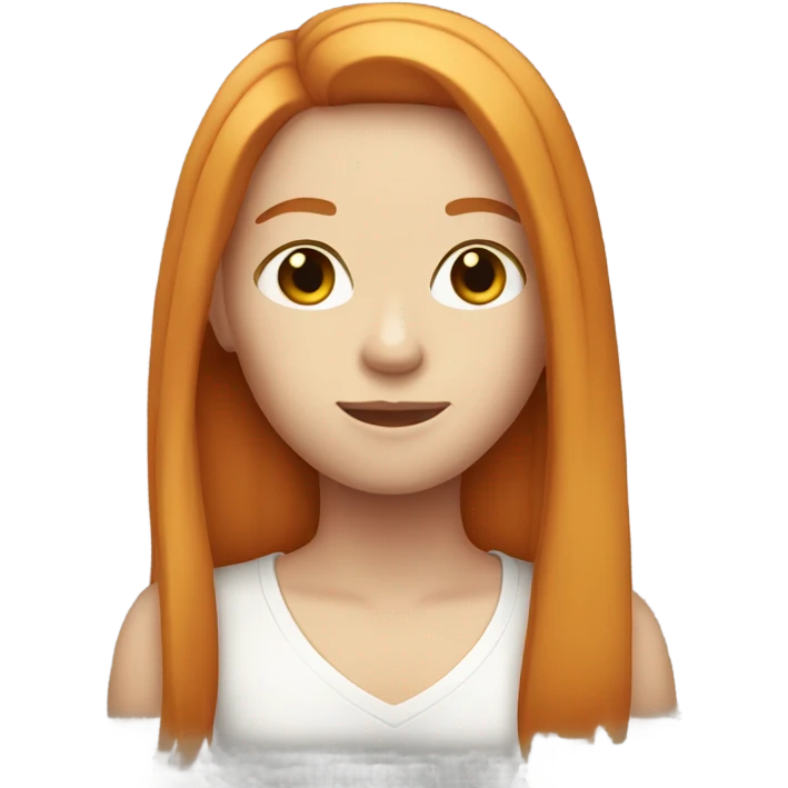 Pretty ginger with straight hair emoji