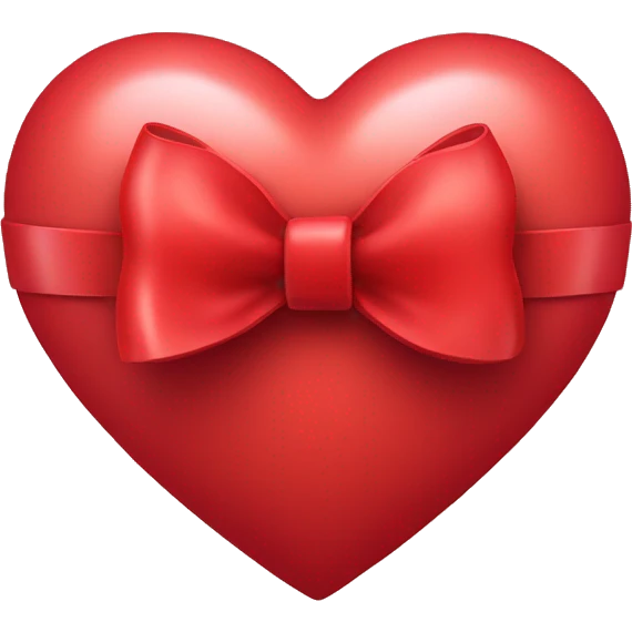 Red heart with a bow  emoji