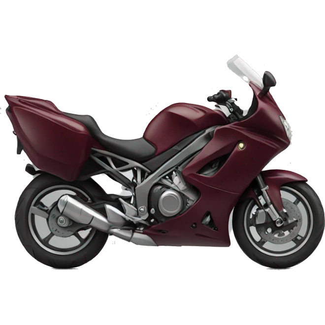 motorcycle realistic burgundy emoji