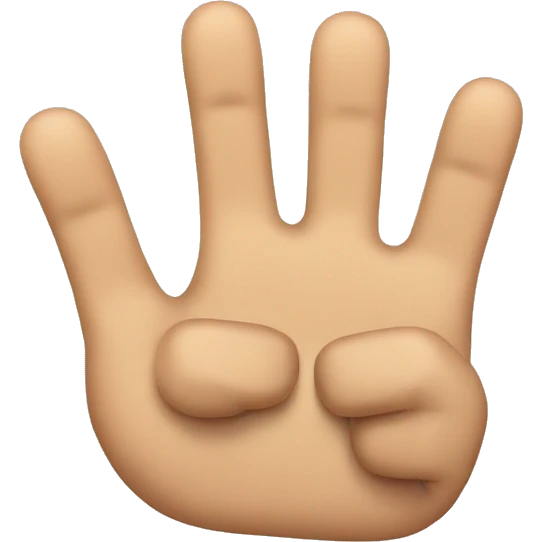 emoji with 4 fingers up and thumb down emoji