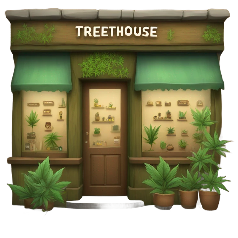 cannabis shopfront  name:treehouse emoji