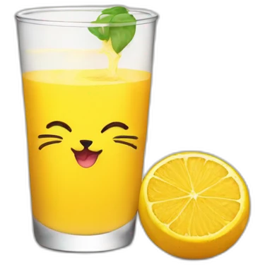 Cat drink juice emoji