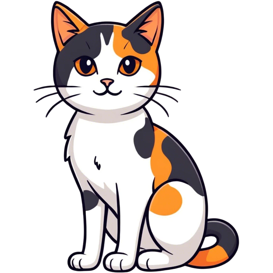 Cat calico emoji