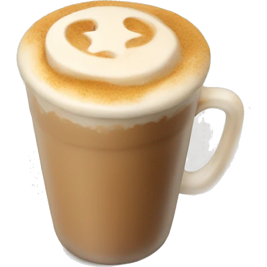 Halva latte emoji