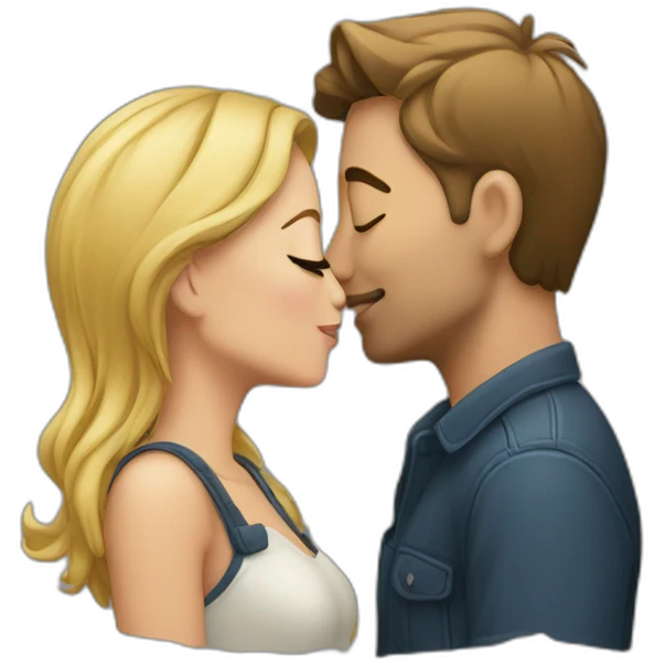Couple kissing emoji