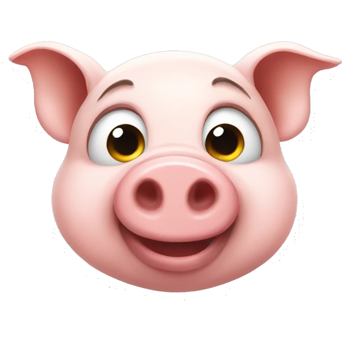 Smiling pig acting smug  emoji