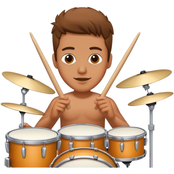 Guy playing drums emoji