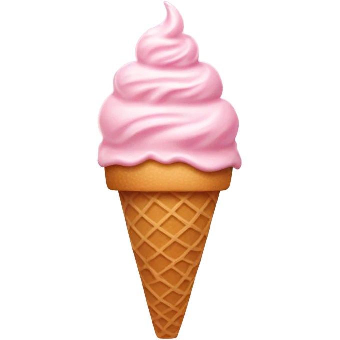 pastel pink ice cream cone emoji