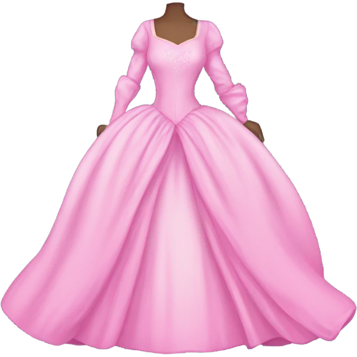 Pink princess gown with long sleeve  emoji