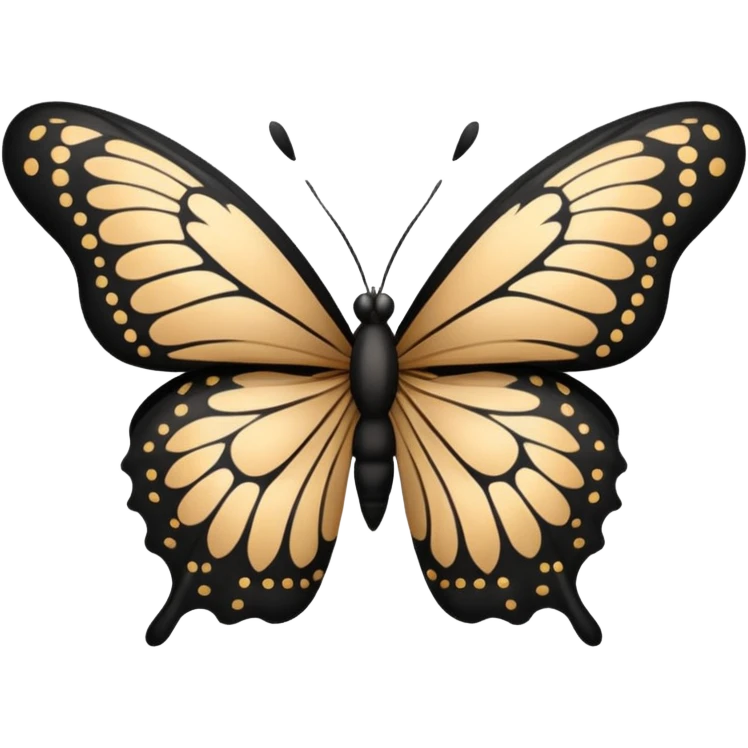 Butterfly full black emoji