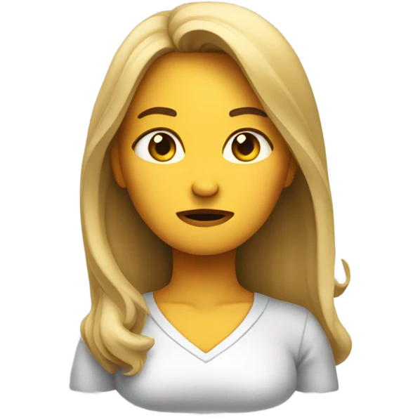 Women shaking her head no  emoji