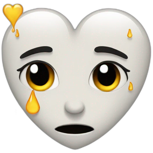 broken heart with tears emoji