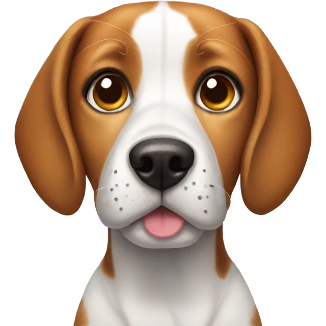 Beagle with freckles emoji