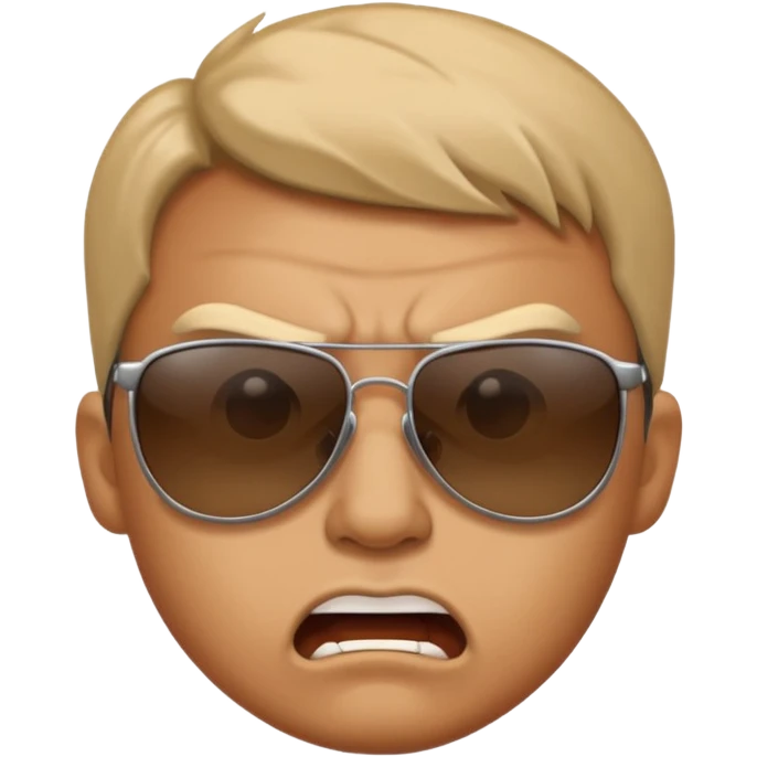 Angry face with sun glasses emoji