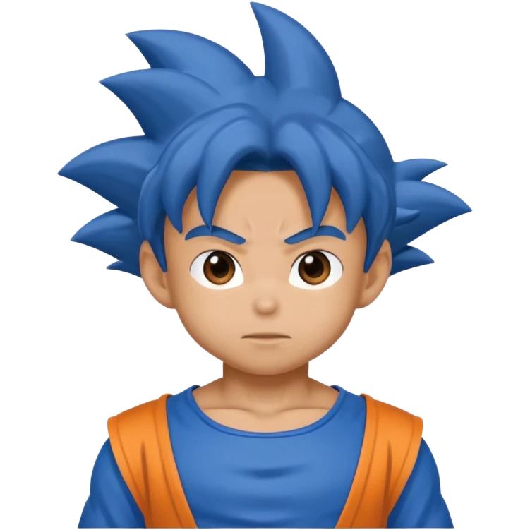 dragon ball kid goku with the blue costume emoji