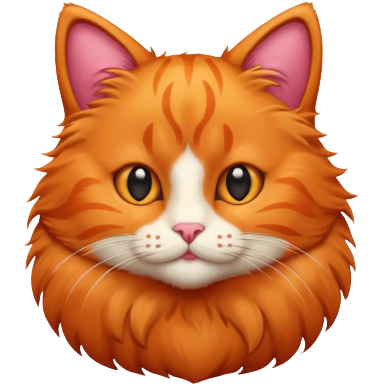 Make an orange cat with hearts around it emoji