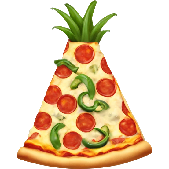 Pizza with pineapple and jalapeños  emoji
