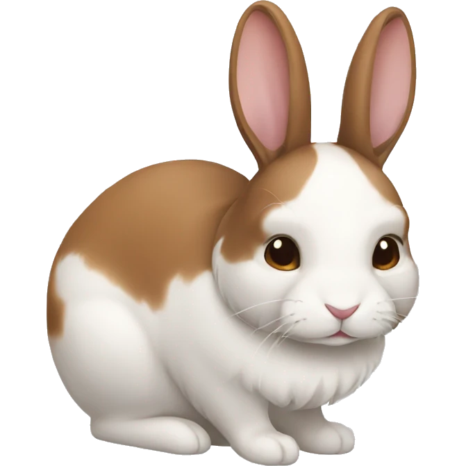 brown and white rabbit emoji
