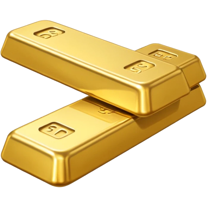 Gold and silver bar emoji