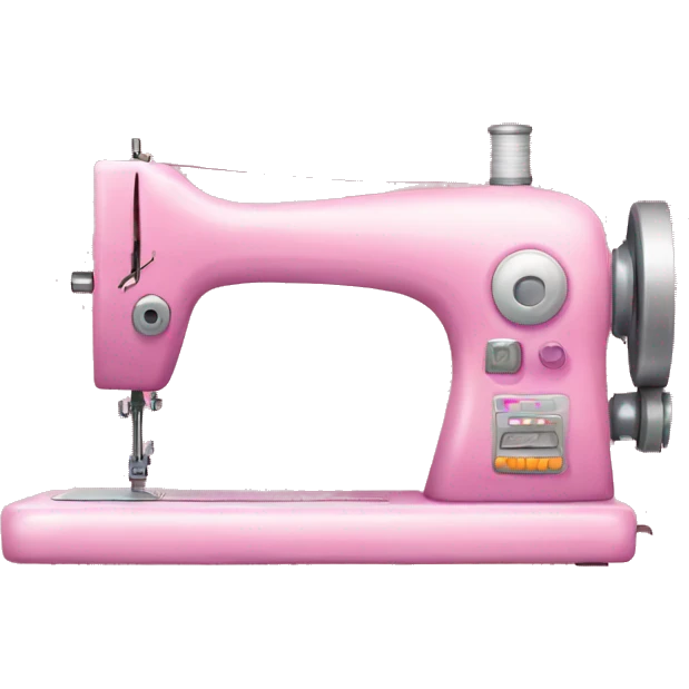sewing machine in pink colors emoji