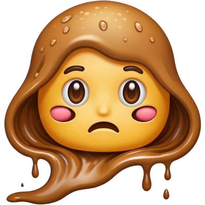 Mix the water drops emoji with the poop emoji to make a liquid diarrhea emoji emoji