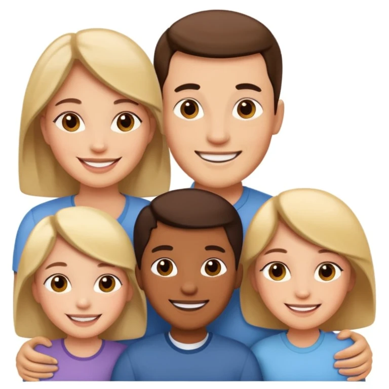 family posing for photo emoji