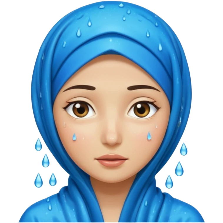 create a hijub girl taking a shower emoji