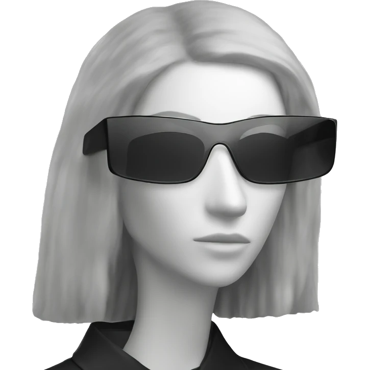 all black rectangle sunglasses  emoji