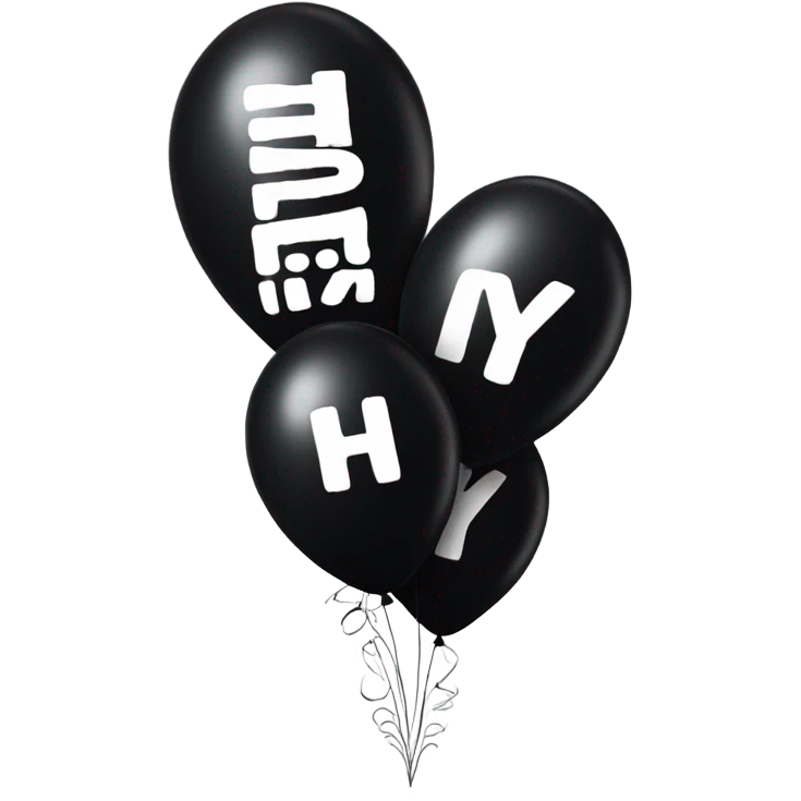 Black happy birthday emoji