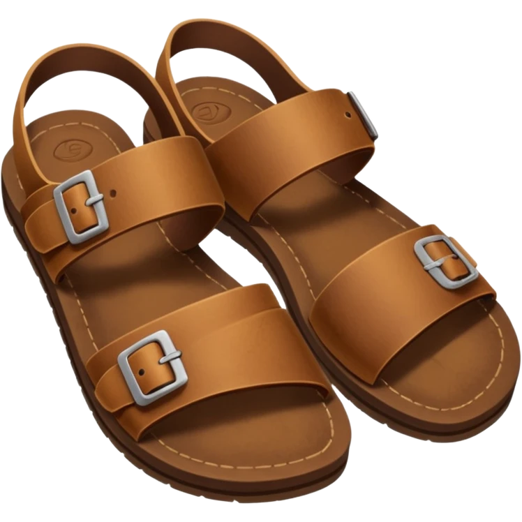 emoji de sandália papete marrom emoji