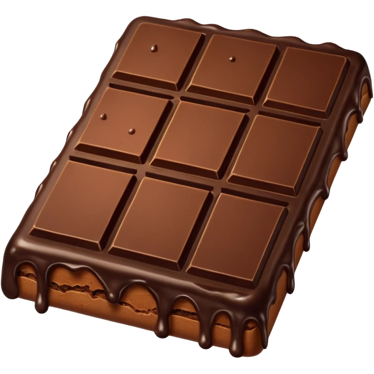 Melted rotten chocolate bar like the original. emoji